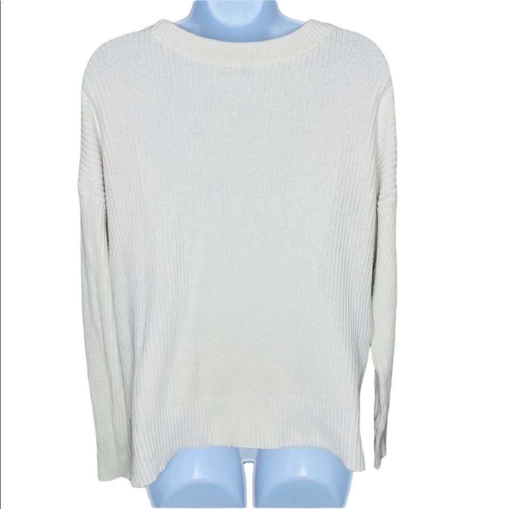 Madewell Patch Pocket Chunky Pullover Sweater Cre… - image 4